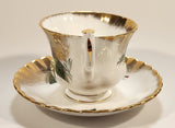 Vintage Royal Albert Bone China England Sweetheart Roses "Patricia" Red Rose Flowers Gold Trim Tea Cup & Saucer Set
