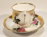 Vintage Royal Albert Bone China England Yellow and Pink Roses Flowers Gold Trim Tea Cup & Saucer Set