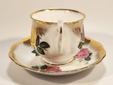 Vintage Royal Albert Bone China England Yellow and Pink Roses Flowers Gold Trim Tea Cup & Saucer Set