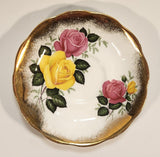 Vintage Royal Albert Bone China England Yellow and Pink Roses Flowers Gold Trim Tea Cup & Saucer Set