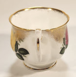 Vintage Royal Albert Bone China England Yellow and Pink Roses Flowers Gold Trim Tea Cup & Saucer Set