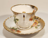 Vintage Royal Albert Bone China England Series of Six Margaret Yellow Roses Flowers Gold Trim Tea Cup & Saucer Set