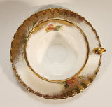 Vintage Royal Albert Bone China England Series of Six Margaret Yellow Roses Flowers Gold Trim Tea Cup & Saucer Set