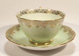 Vintage Roslyn Fine Bone China Mint with Gold Trim Tea Cup Saucer