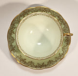 Vintage Roslyn Fine Bone China Mint with Gold Trim Tea Cup Saucer