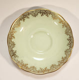 Vintage Roslyn Fine Bone China Mint with Gold Trim Tea Cup Saucer
