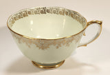Vintage Roslyn Fine Bone China Mint with Gold Trim Tea Cup Saucer