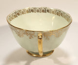 Vintage Roslyn Fine Bone China Mint with Gold Trim Tea Cup Saucer