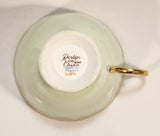 Vintage Roslyn Fine Bone China Mint with Gold Trim Tea Cup Saucer