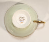 Vintage Roslyn Fine Bone China Mint with Gold Trim Tea Cup Saucer