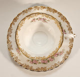 Vintage Royal Albert Bone China England Dimity Rose Pink Roses Flowers Gold Trim Tea Cup & Saucer Set
