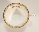 Vintage Royal Albert Bone China England Dimity Rose Pink Roses Flowers Gold Trim Tea Cup & Saucer Set