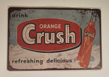 Drink Orange Crush Refreshing Delicious 8" x 12" Tin Metal Sign New in Package