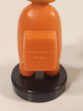Among Us Orange Crewmate with Cheese Hat, Yellow Crewmate with Sprout Hat, Red Crewmate with Toilet Paper Hat, Black Plague Doctor 2 1/4" Toy Figure Lot of 4