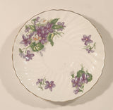 Vintage Aynsley Bone China England Purple Violet Flowers Tea Cup & Saucer Set