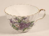 Vintage Aynsley Bone China England Purple Violet Flowers Tea Cup & Saucer Set