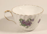 Vintage Aynsley Bone China England Purple Violet Flowers Tea Cup & Saucer Set