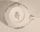 Vintage Aynsley Bone China England Purple Violet Flowers Tea Cup & Saucer Set