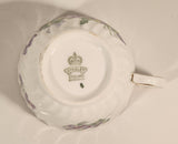 Vintage Aynsley Bone China England Purple Violet Flowers Tea Cup & Saucer Set