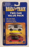 Maisto Road & Track Porsche Roadsters Two Car Value Pack Porsche 550A Spyder Silver Porsche Boxster Red Die Cast Toy Car Vehicle New in Package