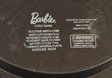 2023 Accutime Mattel Barbie 11 3/4" Pink Chrome Rimmed Wall Clock