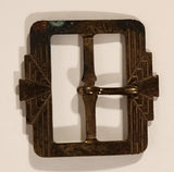 Antique 1920s Design Pat Pend Art Deco Pattern Design Brass Metal Buckle