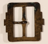 Antique 1920s Design Pat Pend Art Deco Pattern Design Brass Metal Buckle