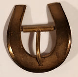 Antique Horseshoe Shaped 3/4" x 1" Brass Metal Buckle