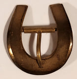 Antique Horseshoe Shaped 3/4" x 1" Brass Metal Buckle
