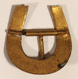 Antique Horseshoe Shaped 3/4" x 1" Brass Metal Buckle