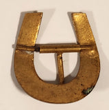 Antique Horseshoe Shaped 3/4" x 1" Brass Metal Buckle