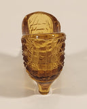 Vintage Fenton Orange Amber Daisy Button High Heel Shoe Art Glass Ornament