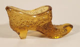 Vintage Fenton Orange Amber Daisy Button High Heel Shoe Art Glass Ornament