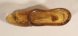 Vintage Fenton Orange Amber Daisy Button High Heel Shoe Art Glass Ornament