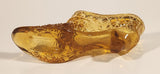Vintage Fenton Orange Amber Daisy Button High Heel Shoe Art Glass Ornament