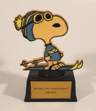Vintage Aviva United Syndicate Features Snoopy World's Greatest Skier 5" Tall Plastic Trophy