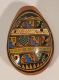 Peruvian Ocarina Flute Hand Painted Clay Pottery Musical Wind Instrument