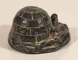 The Wolf Sculptures Eskimo and Igloo 3” Soapstone Hand Carved Sculpture