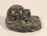 The Wolf Sculptures Eskimo and Igloo 3” Soapstone Hand Carved Sculpture