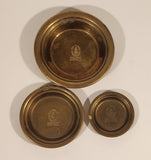 Antique Soho Foundry Sovereign Hill Ballarat Australia Brass Ashtray Set of 3
