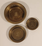 Antique Soho Foundry Sovereign Hill Ballarat Australia Brass Ashtray Set of 3