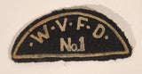 Rare Vintage W. V. F. D. West Vancouver Fire Department No. 1 Embroidered Fabric Patch Badge