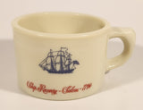 Vintage Shulton Old Spice Ship Grand Turk - Salem 1786 Ships Recovery Salem 1794 White Milk Glass Shaving Mug