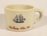 Vintage Shulton Old Spice Ship Grand Turk - Salem 1786 Ships Recovery Salem 1794 White Milk Glass Shaving Mug