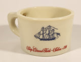Vintage Shulton Old Spice Ship Grand Turk - Salem 1786 Ships Recovery Salem 1794 White Milk Glass Shaving Mug