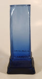 Luxor Hotel Casino Las Vegas Embossed Hieroglyphs Pillars Cobalt Blue 9" Glass Cup
