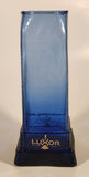 Luxor Hotel Casino Las Vegas Embossed Hieroglyphs Pillars Cobalt Blue 9" Glass Cup
