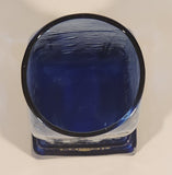 Luxor Hotel Casino Las Vegas Embossed Hieroglyphs Pillars Cobalt Blue 9" Glass Cup