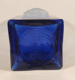 Luxor Hotel Casino Las Vegas Embossed Hieroglyphs Pillars Cobalt Blue 9" Glass Cup