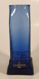 Luxor Hotel Casino Las Vegas Embossed Hieroglyphs Pillars Cobalt Blue 9" Glass Cup